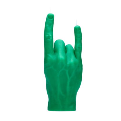 Roheline You Rock käekujuline küünal