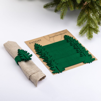 Roheline jõuluteemaline salvrätikuhoidja